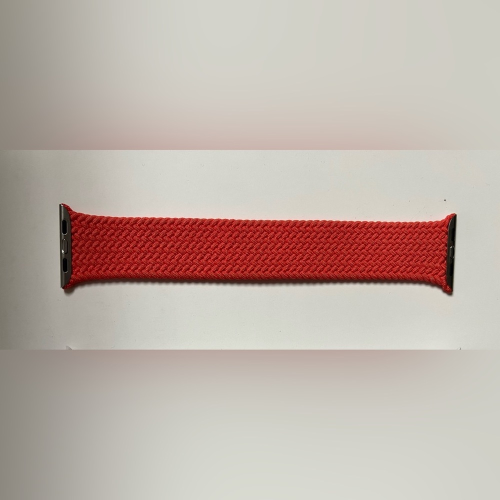 Apple Watch 44mm Electric Orange Braided Solo Loop size 8